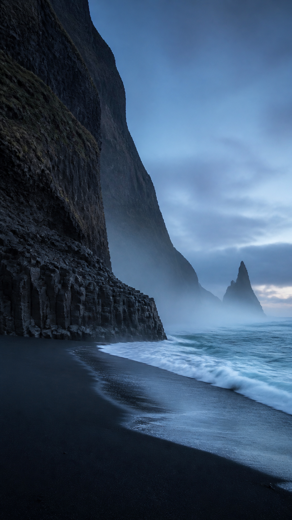 Basalt Blue Hour Nature phone wallpaper