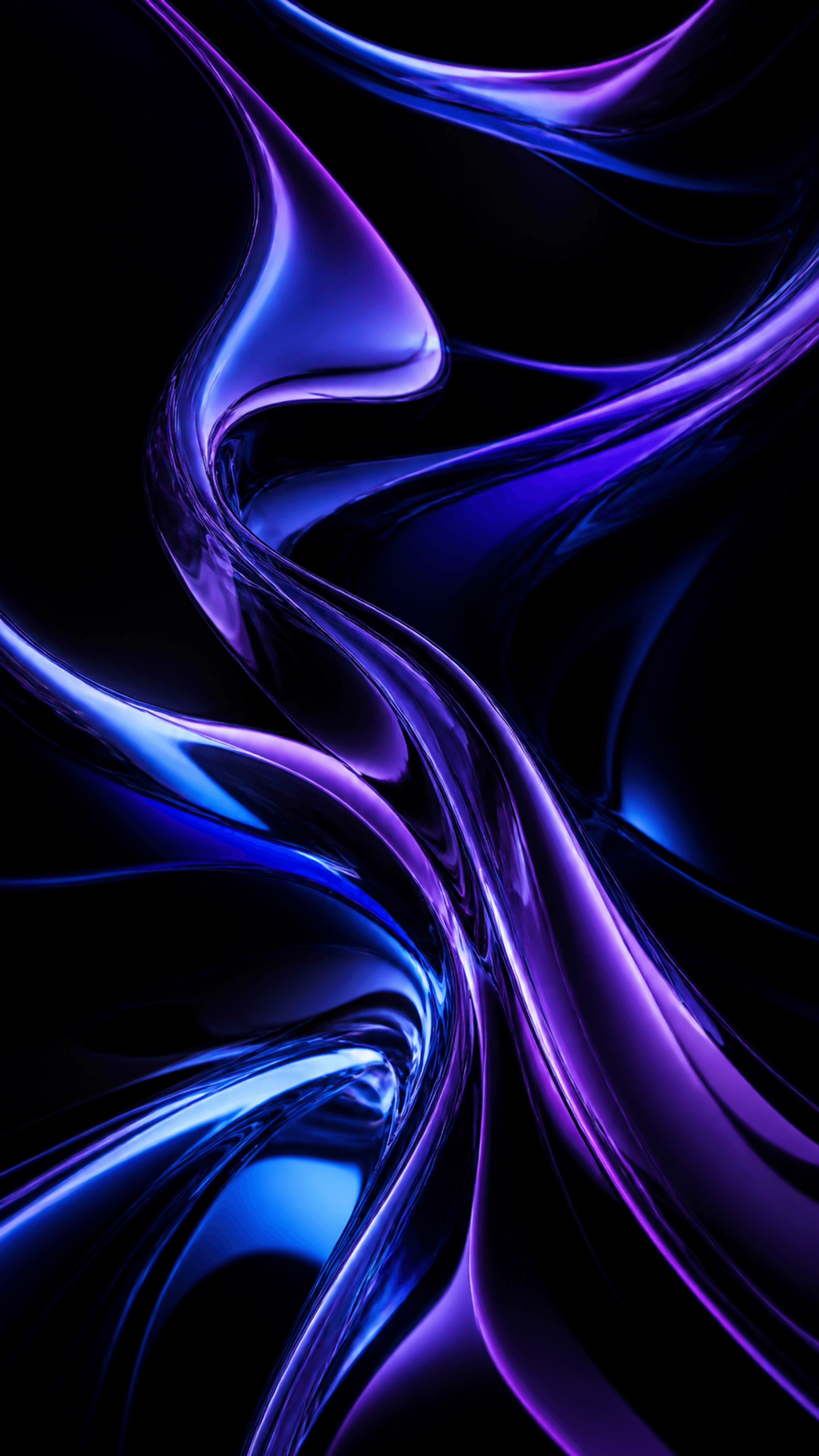 Cobalt Liquid Veil AMOLED phone wallpaper