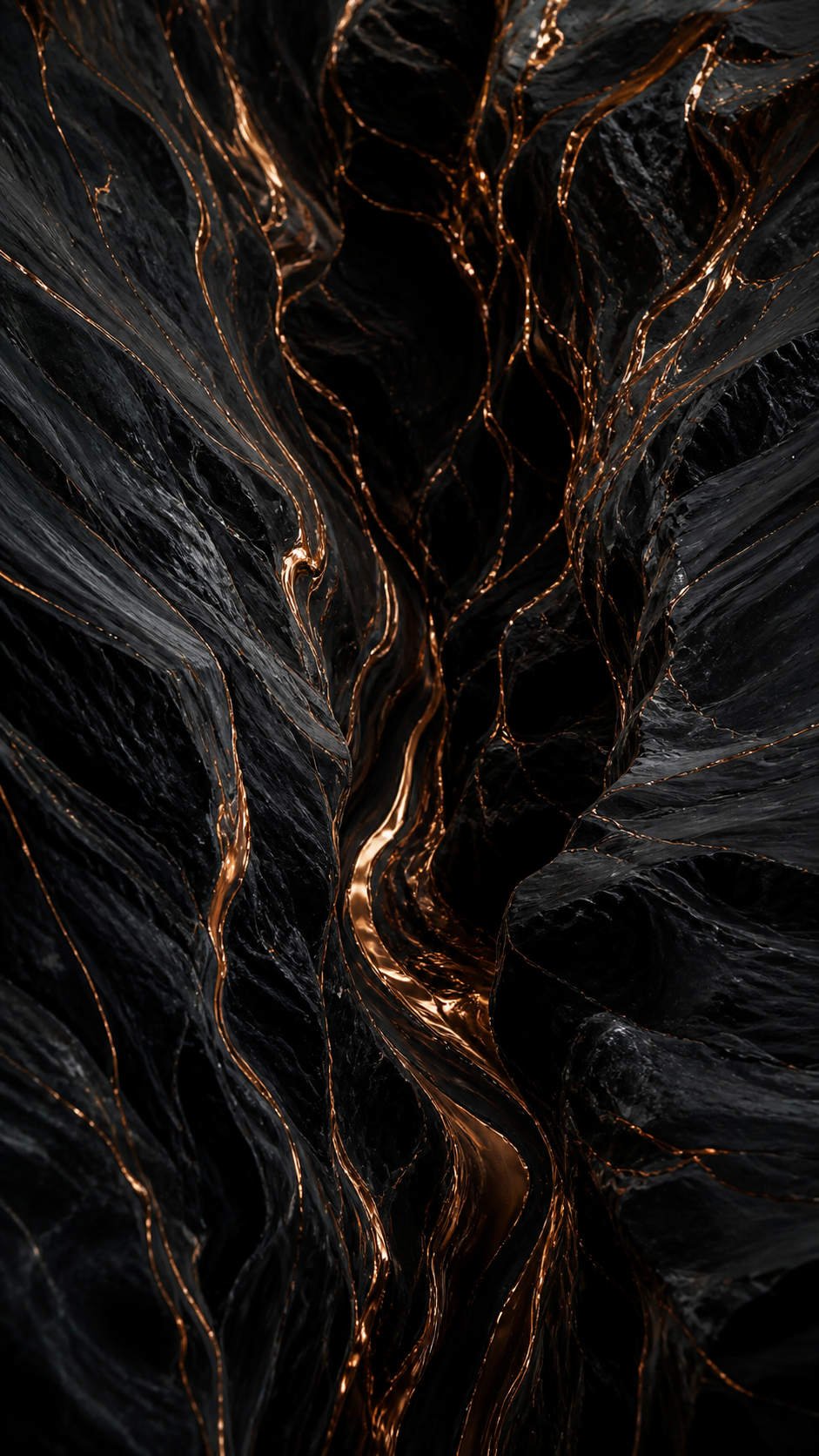 Copper Abyss AMOLED phone wallpaper
