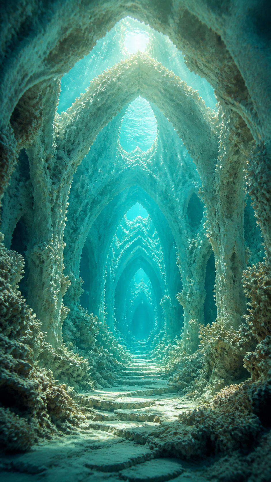 Coral Cathedral Anime phone wallpaper