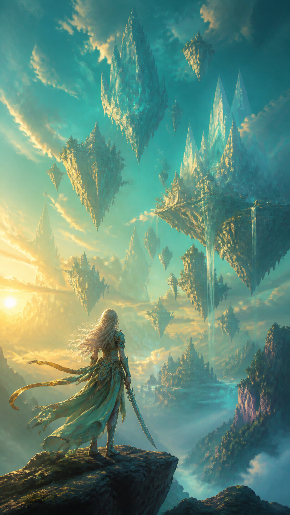 Crystal Realms Anime Handy Wallpaper