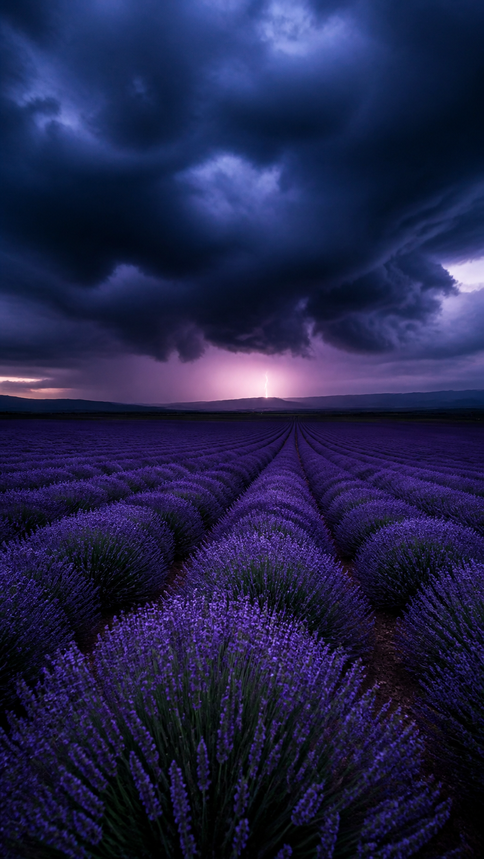 Lavender Storm Nature phone wallpaper