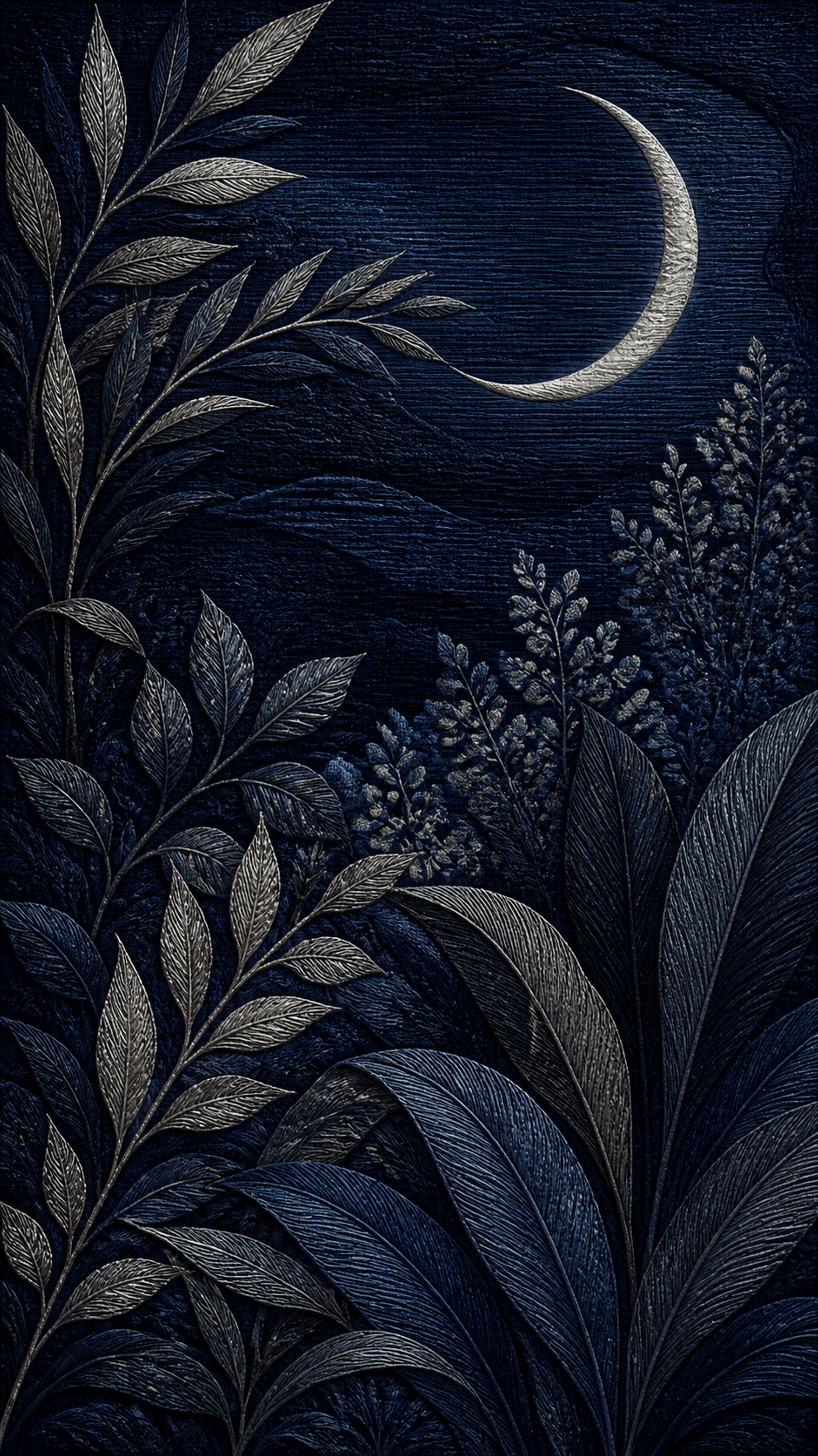 Moonwoven Indigo Minimal phone wallpaper