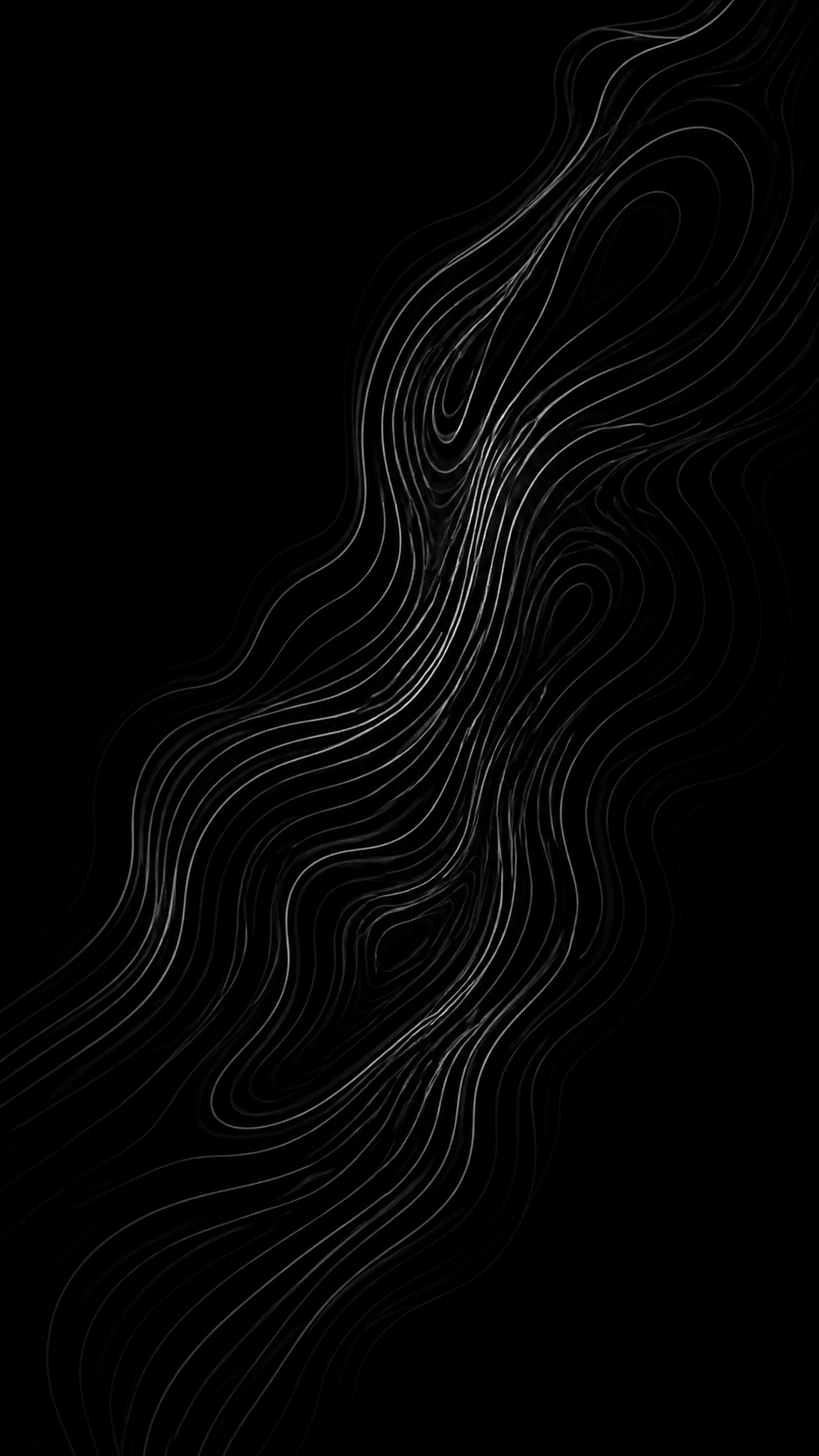 Silver Contour Quiet AMOLED phone wallpaper