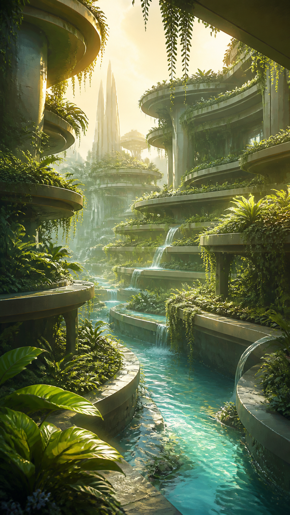 Verdant Future Anime phone wallpaper