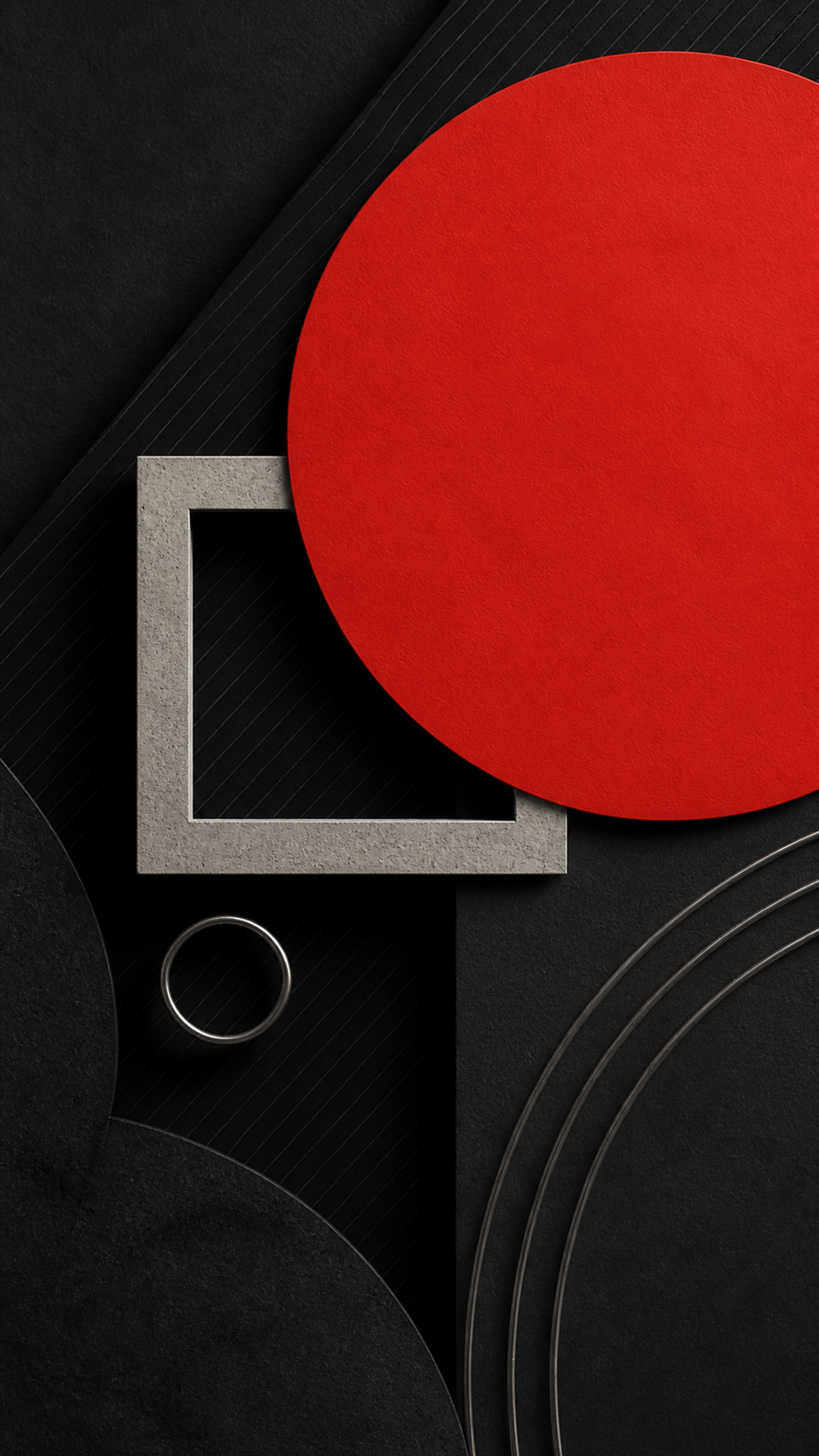 Vermilion Orbit Collage Abstract phone wallpaper