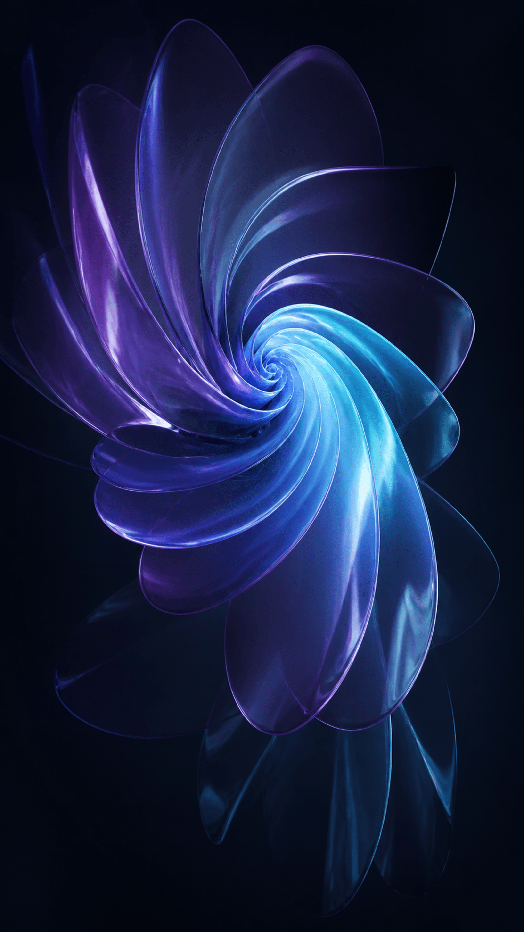 Violet Glass Vortex Abstract phone wallpaper